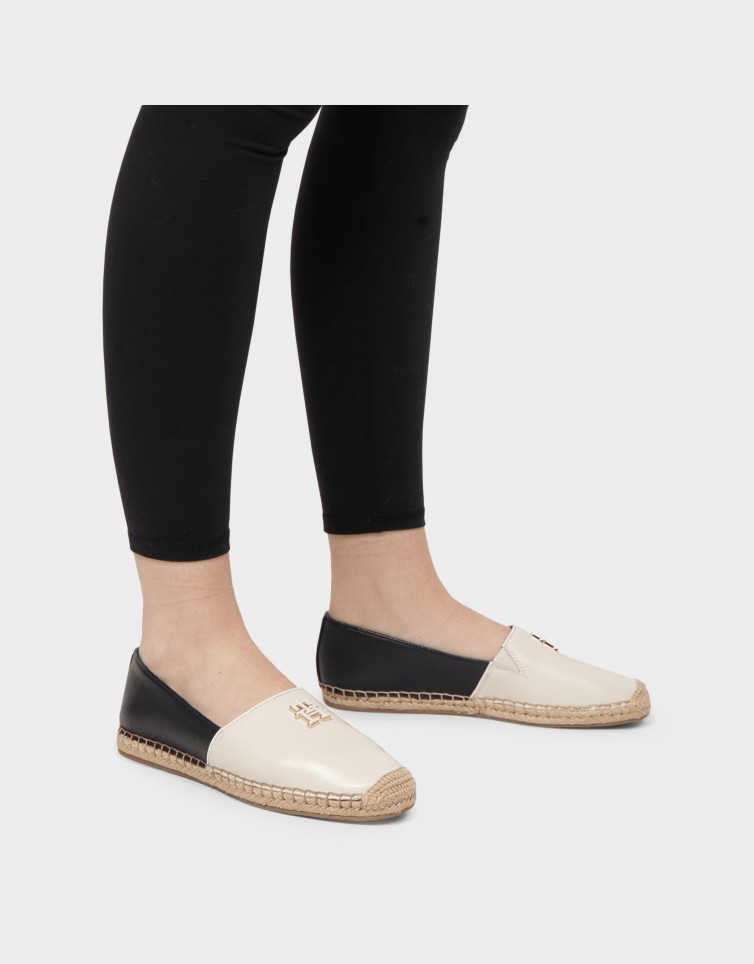 LOGO LEATHER ESPADRILLE