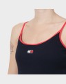 SLIM BADGE STRAPPY TOP