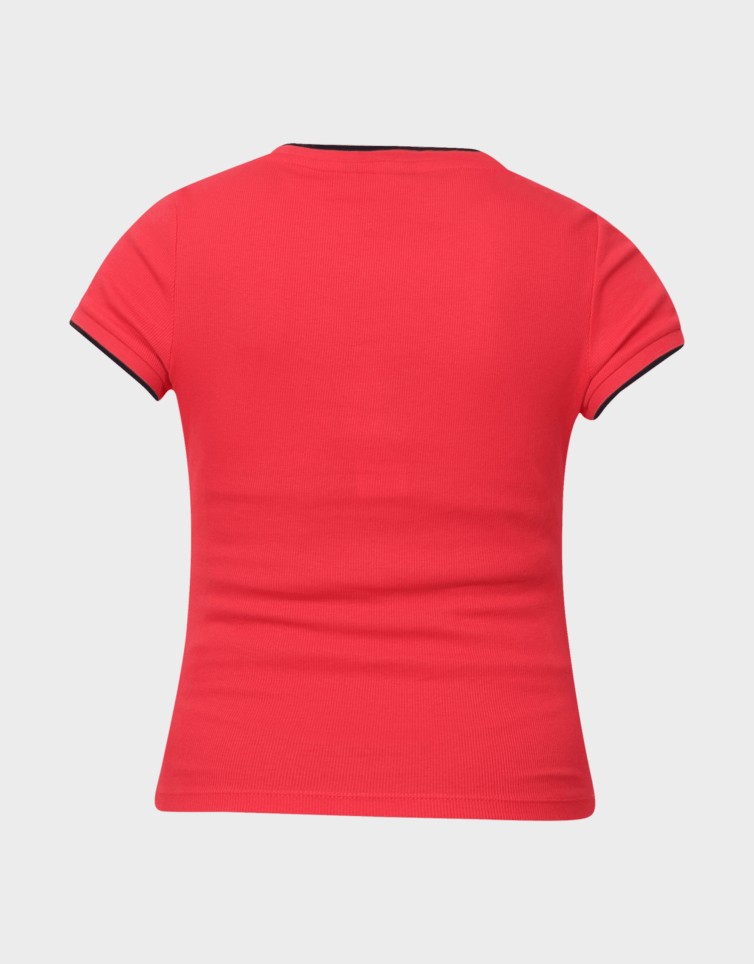 SLIM BADGE V-NECK TEE