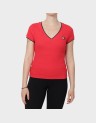 SLIM BADGE V-NECK TEE