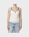 SLIM BADGE STRAPPY TOP