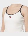SLIM BADGE STRAPPY TOP