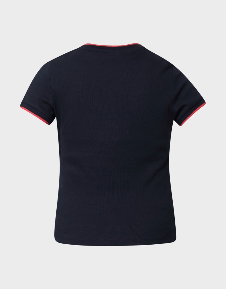SLIM BADGE V-NECK TEE