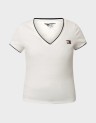 SLIM BADGE V-NECK TEE