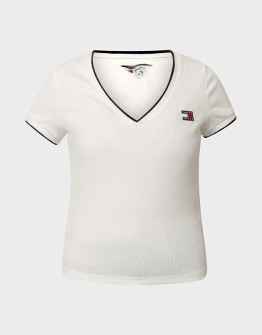 SLIM BADGE V-NECK TEE