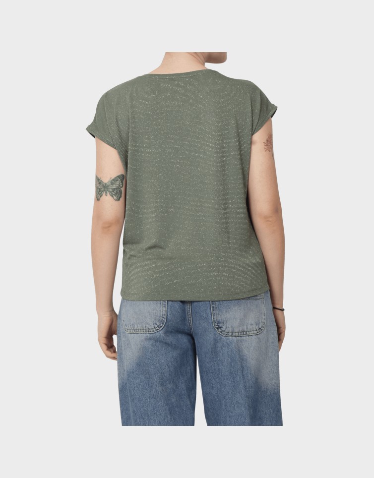 CLAUDIA LIFE S/S GLITTER TOP