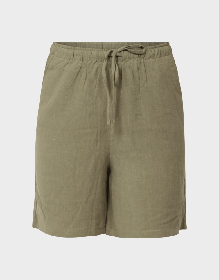 SIESTA MW PULL-UP LIN BL SHORTS