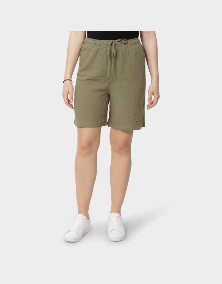 SIESTA MW PULL-UP LIN BL SHORTS