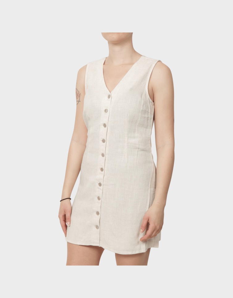 SIESTA LIN BL SL SHORT DRESS