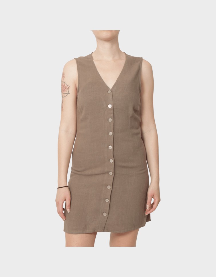 SIESTA LIN BL SL SHORT DRESS