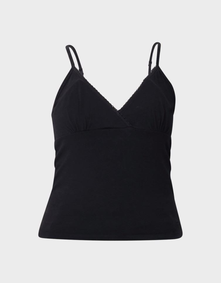 D4 OVIN ATH ESS LACE TRIM VNECK VEST