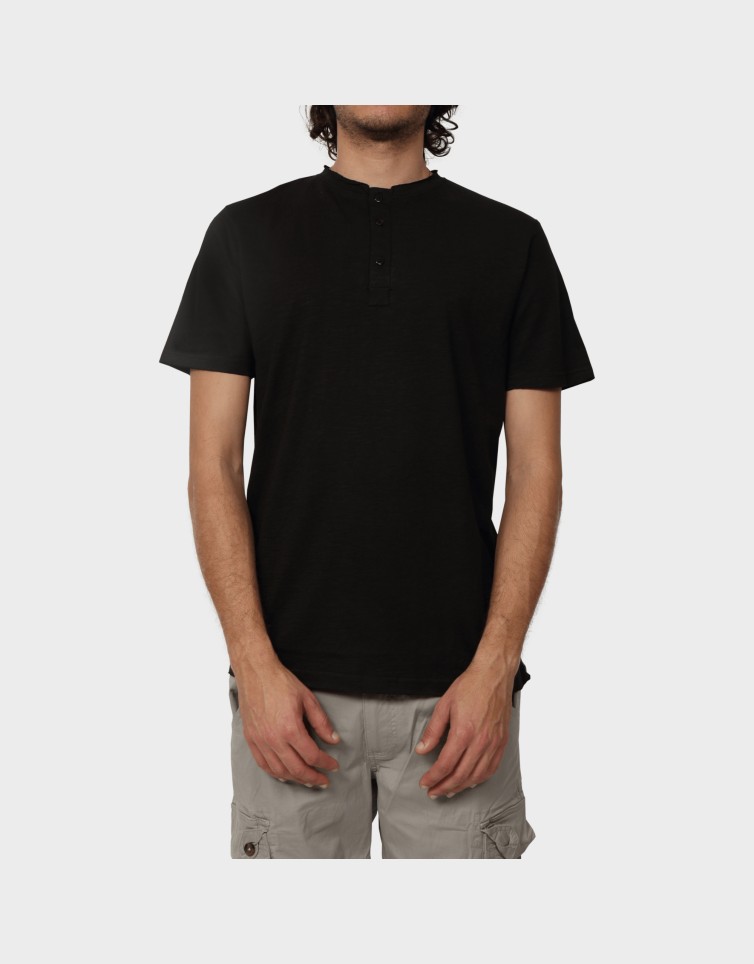 SLUB RAW NECK BUTTONS