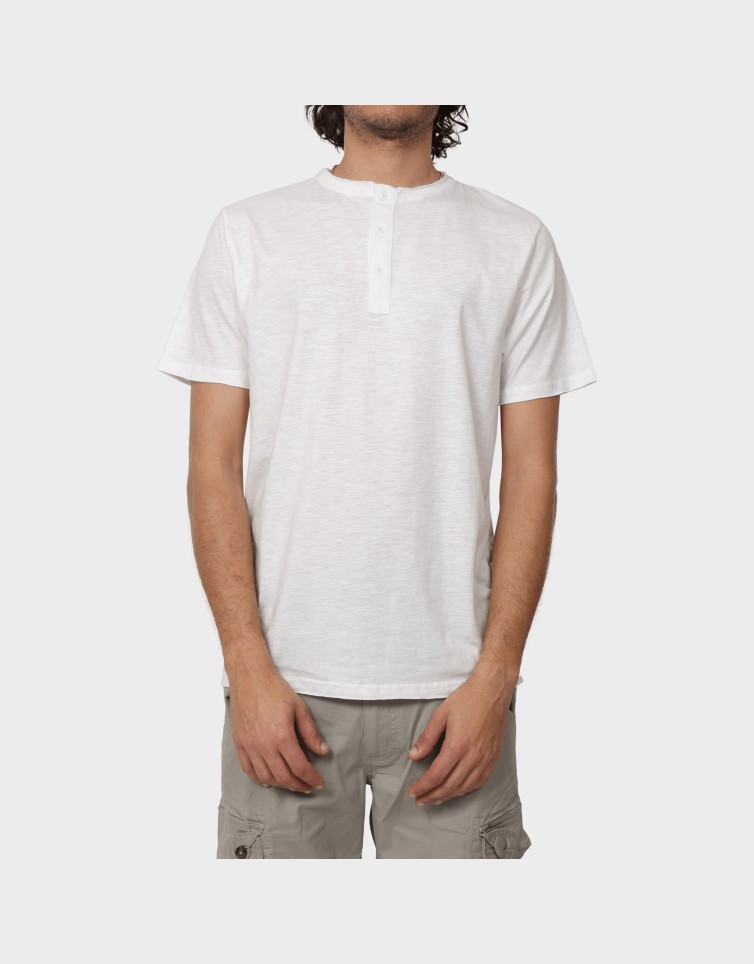SLUB RAW NECK BUTTONS