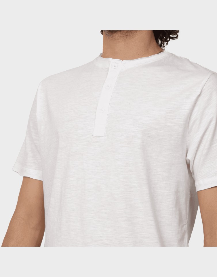 SLUB RAW NECK BUTTONS