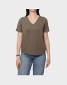DEMI S/S V-NECK GLITTER TOP