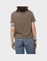 DEMI S/S V-NECK GLITTER TOP