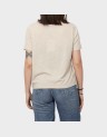 DEMI S/S V-NECK GLITTER TOP
