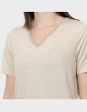 DEMI S/S V-NECK GLITTER TOP