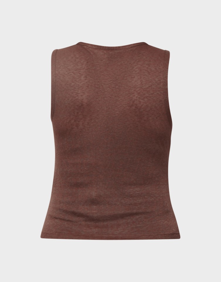 DALILA S/L U-NECK TOP