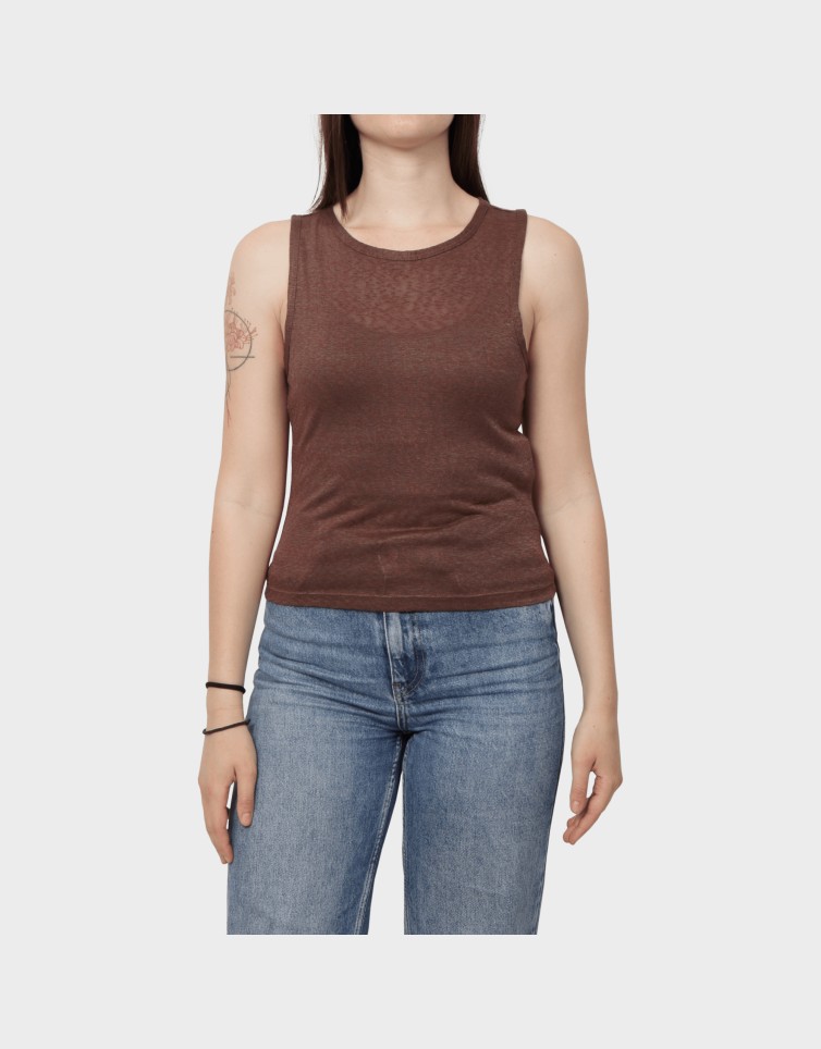 DALILA S/L U-NECK TOP