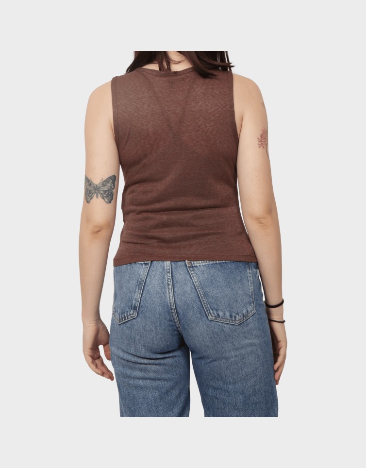 DALILA S/L U-NECK TOP