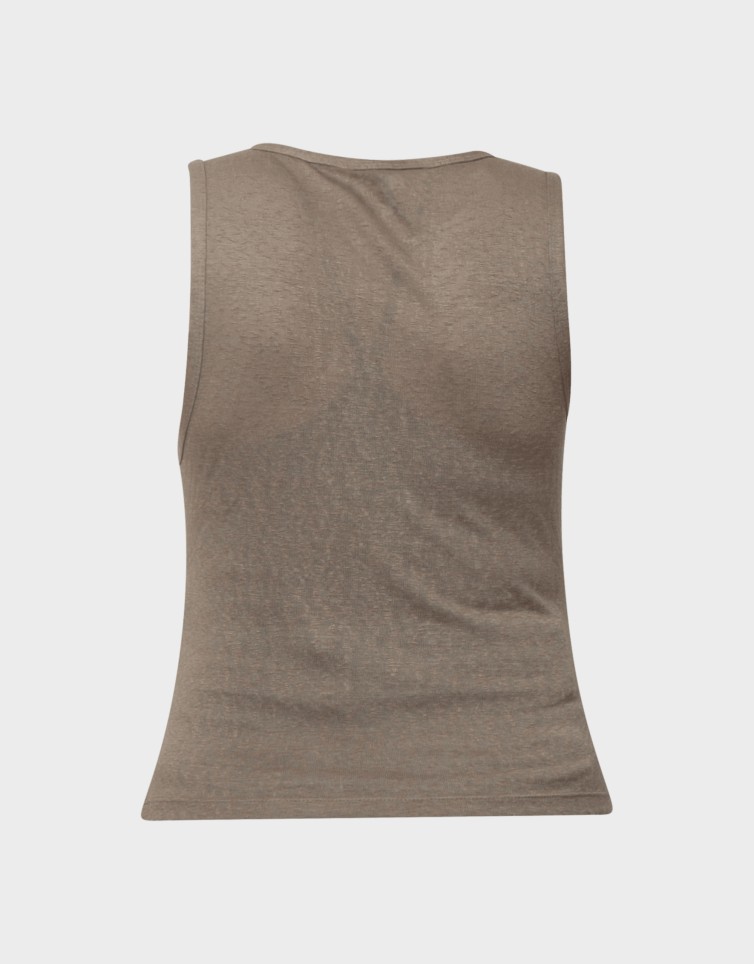 DALILA S/L U-NECK TOP