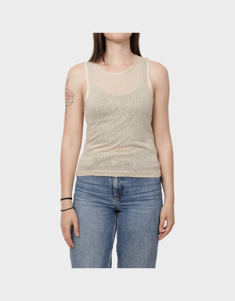 DALILA S/L U-NECK TOP