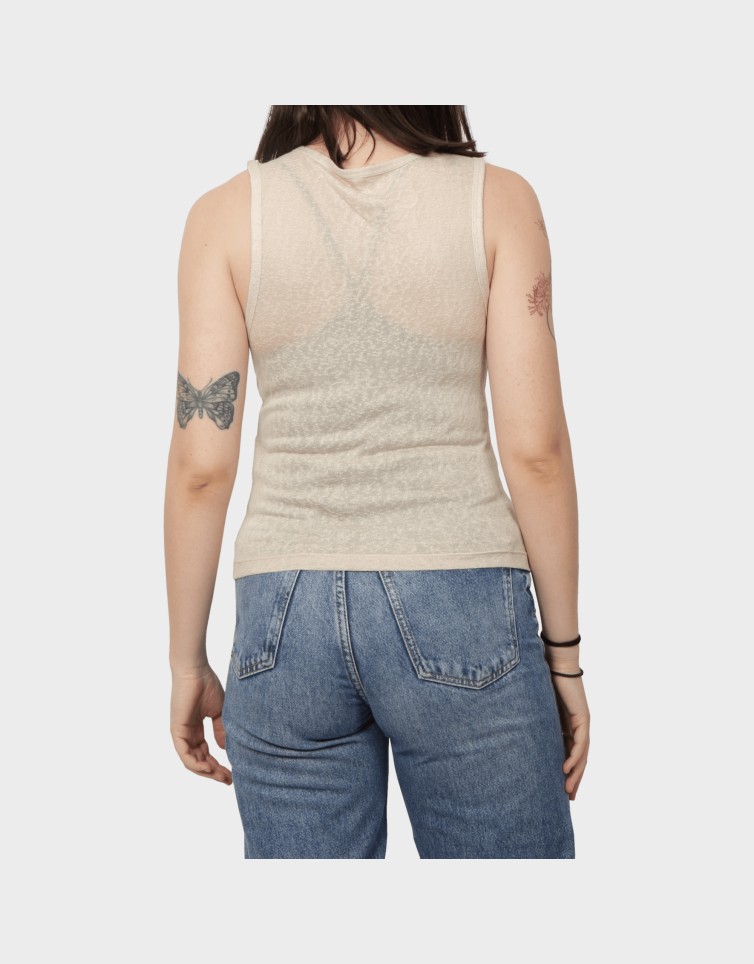 DALILA S/L U-NECK TOP