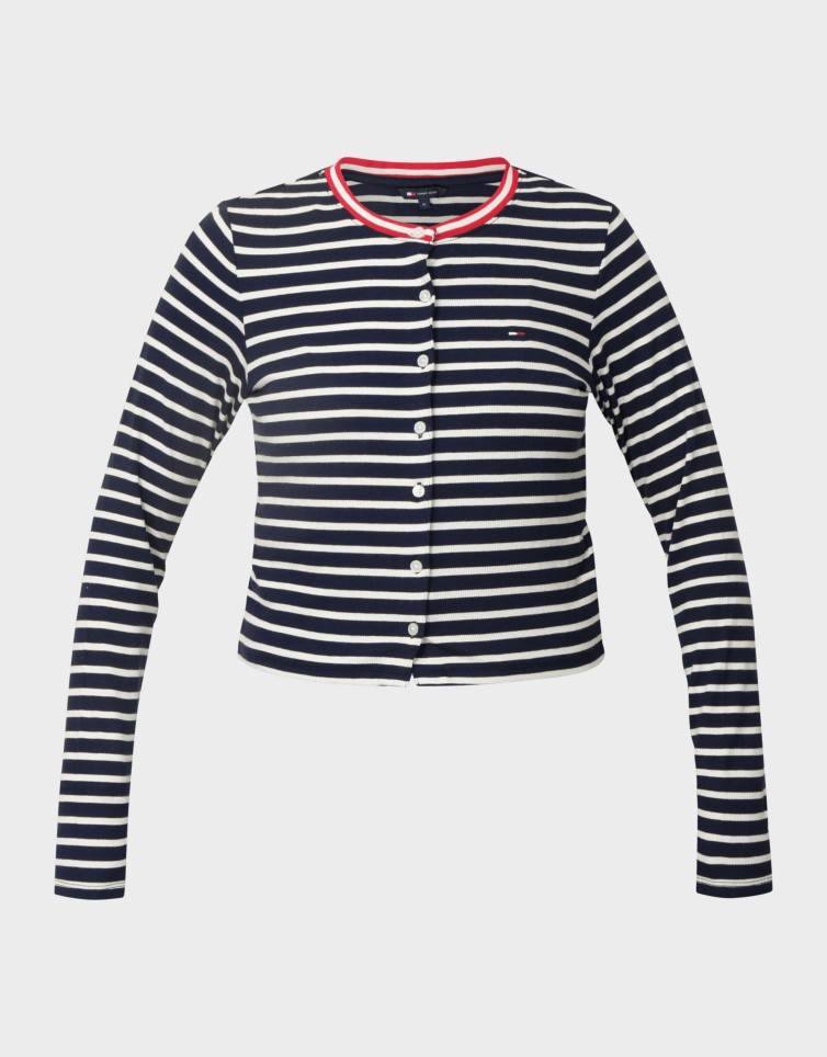 SLIM JERSEY LS CARDIGAN
