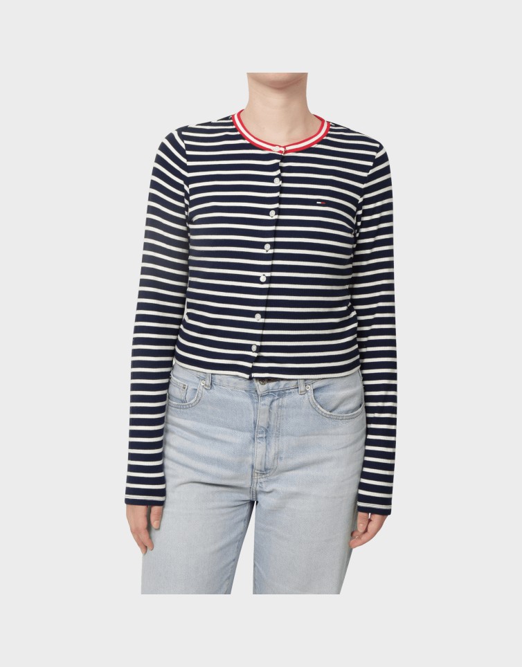 SLIM JERSEY LS CARDIGAN
