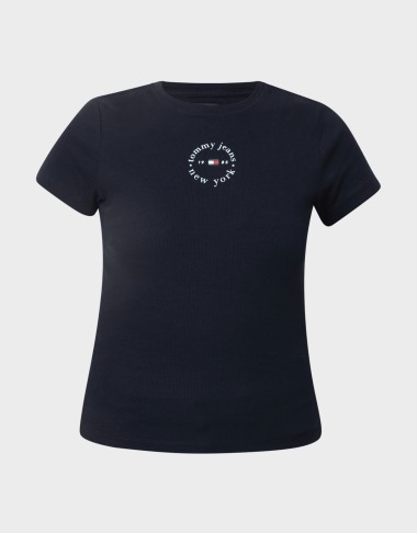 SLIM ESS LOGO2 RIB TEE EXT