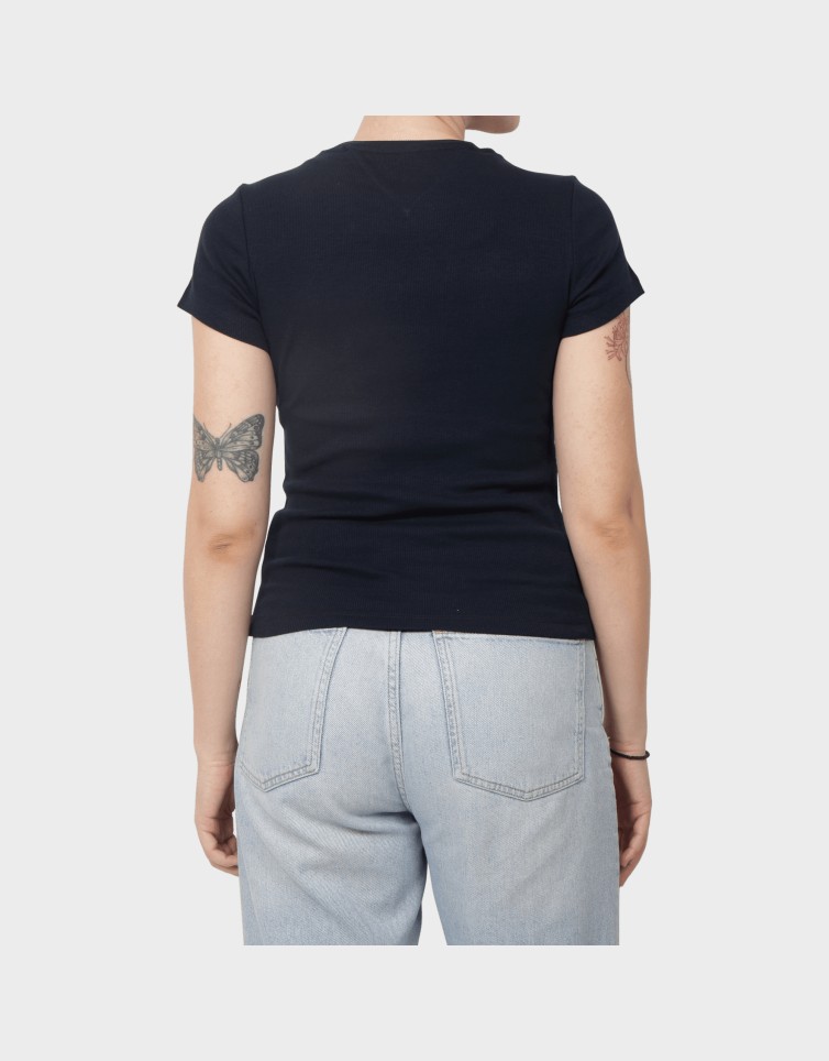 SLIM ESS LOGO2 RIB TEE EXT