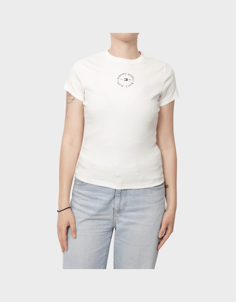 SLIM ESS LOGO2 RIB TEE EXT