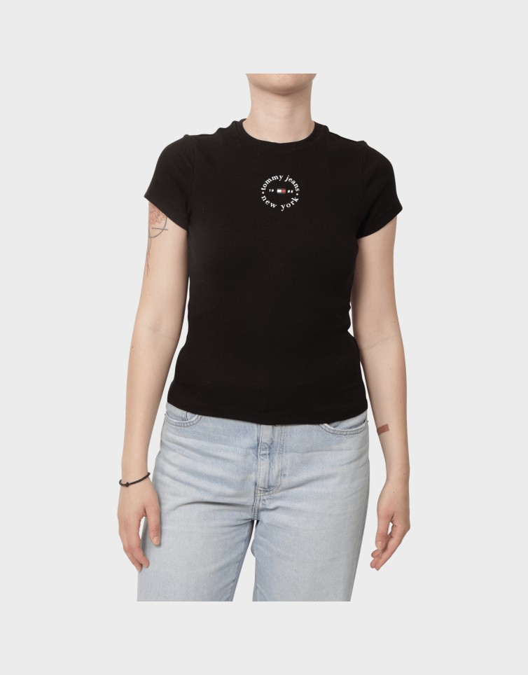SLIM ESS LOGO2 RIB TEE EXT