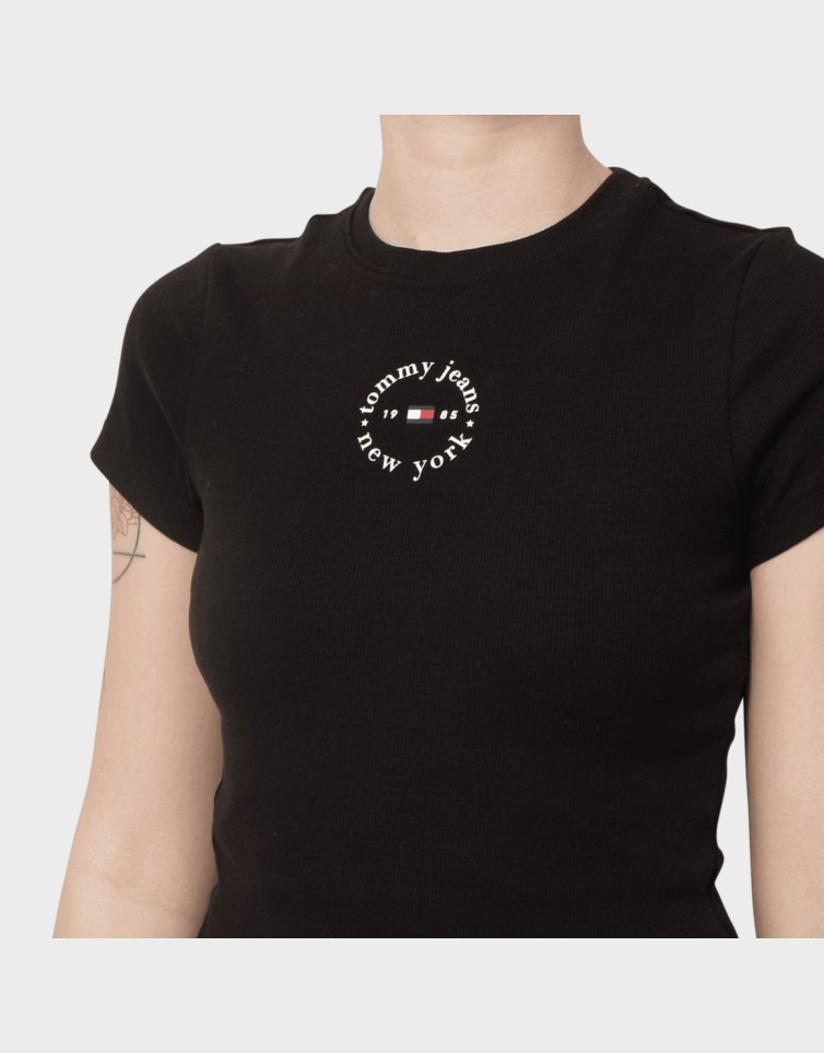SLIM ESS LOGO2 RIB TEE EXT