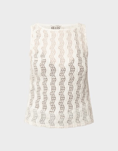 AWBRIDGETTE SL O-NECK LACE TOP