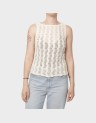 AWBRIDGETTE SL O-NECK LACE TOP