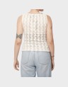 AWBRIDGETTE SL O-NECK LACE TOP