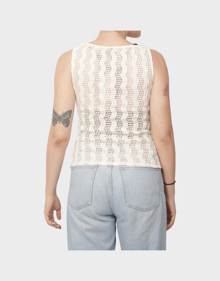 AWBRIDGETTE SL O-NECK LACE TOP
