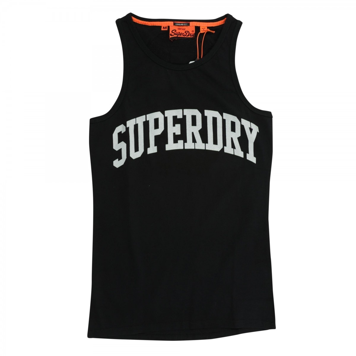 Superdry Varsity Long Live Vest SDM40009HQ Μαύρο