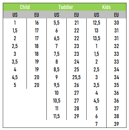child-us-sizes